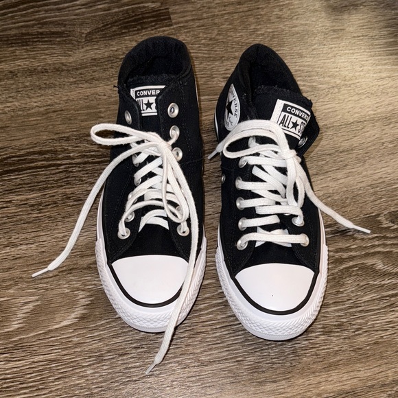 Converse All Star Black and White Size 8 - Picture 1 of 8